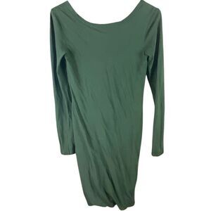 James Perse Womens Green Long Sleeve Midi Dress Size 0